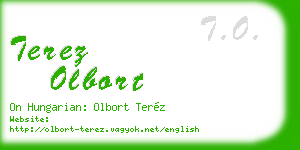 terez olbort business card