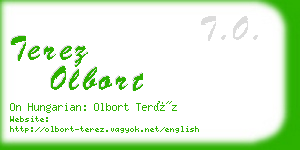 terez olbort business card